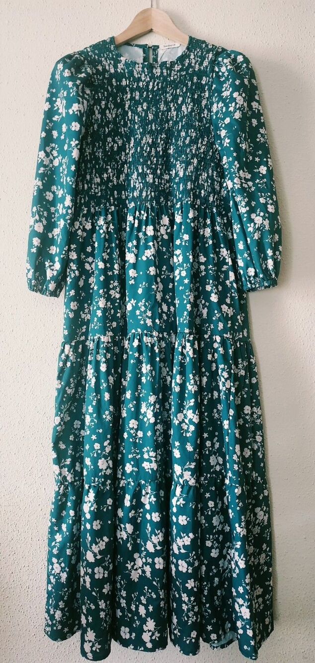 Sunday Up  Size L Floral Print A Line  Flowy Sundress